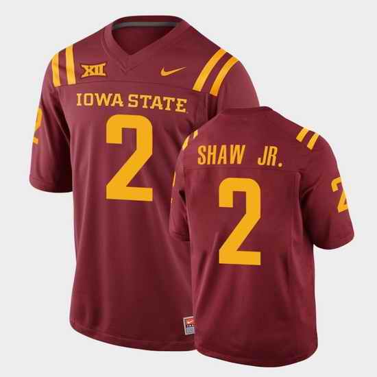 Men Iowa State Cyclones Sean Shaw Jr. College Football Cardinal Replica Jersey